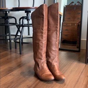 🦋Great Deal!🦋 Cognac Leather Knee High Boots 10